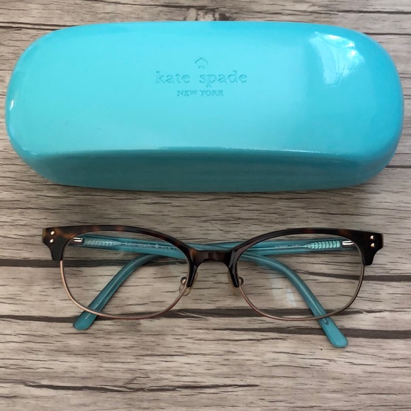 kate spade Accessories - KATE SPADE Eyeglasses Case IVONNE Tortoise Aqua